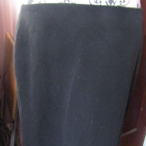 Black Crepe Pencil Skirt